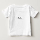 Eenvoudige vaste kleur voeg naamtekstmonogram toe (Achterkant)