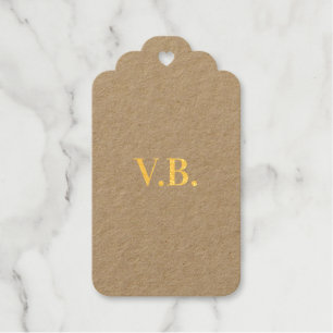 Eenvoudige vaste kleur voeg naamtekstmonogram toe cadeaulabels