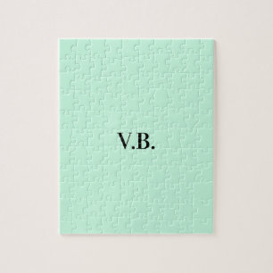 Eenvoudige vaste kleur voeg naamtekstmonogram toe legpuzzel