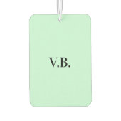 Eenvoudige vaste kleur voeg naamtekstmonogram toe luchtverfrisser (Achterkant)