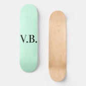 Eenvoudige vaste kleur voeg naamtekstmonogram toe persoonlijk skateboard (Voorkant)
