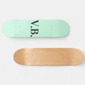 Eenvoudige vaste kleur voeg naamtekstmonogram toe persoonlijk skateboard (Horizontaal)