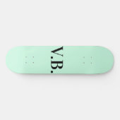 Eenvoudige vaste kleur voeg naamtekstmonogram toe persoonlijk skateboard (Horizontaal)