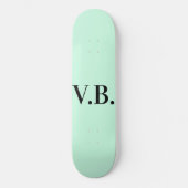 Eenvoudige vaste kleur voeg naamtekstmonogram toe persoonlijk skateboard (Voorkant)