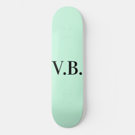 Eenvoudige vaste kleur voeg naamtekstmonogram toe persoonlijk skateboard (Voorkant)
