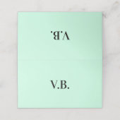 Eenvoudige vaste kleur voeg naamtekstmonogram toe plaatskaartje (Buitenkant ongevouwen)