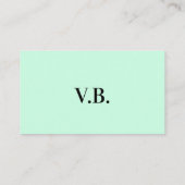 Eenvoudige vaste kleur voeg naamtekstmonogram toe plaatskaartje (Achterkant)