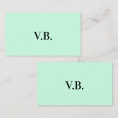 Eenvoudige vaste kleur voeg naamtekstmonogram toe plaatskaartje (Voorkant / Achterkant)