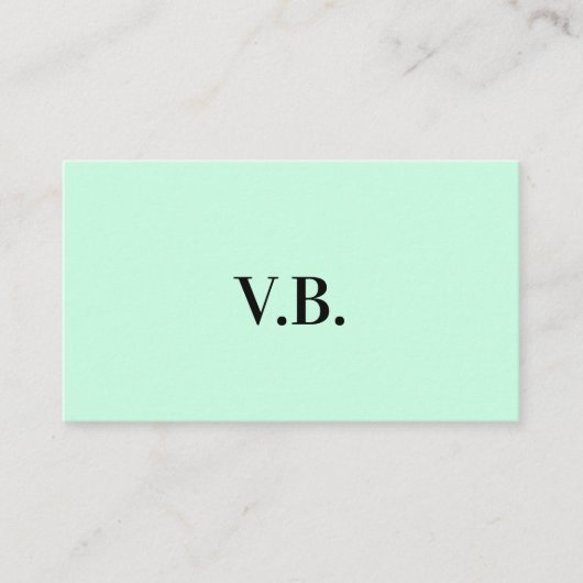 Eenvoudige vaste kleur voeg naamtekstmonogram toe plaatskaartje (Voorkant)