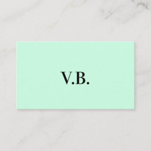 Eenvoudige vaste kleur voeg naamtekstmonogram toe plaatskaartje