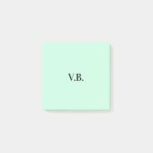 Eenvoudige vaste kleur voeg naamtekstmonogram toe post-it® notes (Voorkant)
