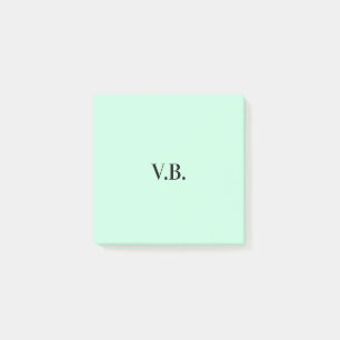 Eenvoudige vaste kleur voeg naamtekstmonogram toe post-it® notes