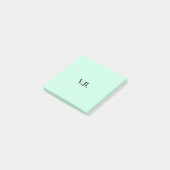 Eenvoudige vaste kleur voeg naamtekstmonogram toe post-it® notes (Schuin)