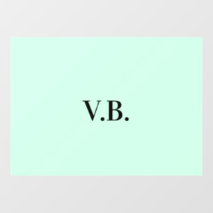 Eenvoudige vaste kleur voeg naamtekstmonogram toe raamsticker