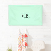 Eenvoudige vaste kleur voeg naamtekstmonogram toe spandoek (Insitu)