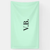 Eenvoudige vaste kleur voeg naamtekstmonogram toe spandoek (Verticaal)