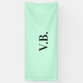 Eenvoudige vaste kleur voeg naamtekstmonogram toe spandoek (Verticaal)