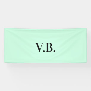Eenvoudige vaste kleur voeg naamtekstmonogram toe spandoek
