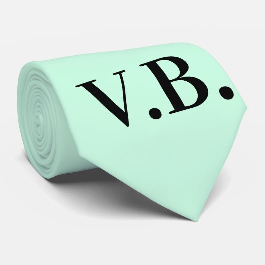 Eenvoudige vaste kleur voeg naamtekstmonogram toe stropdas (Opgerold)