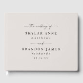 Eenvoudige vaste kleuren, gebroken-witte Gardenia- Gastenboek (Voorkant)