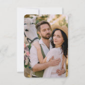 Eenvoudige vaste kleurenfoto Taupe Beige bruiloft Bedankkaart (Achterkant)