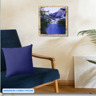 Eenvoudige, vaste kleurenmarine blauw kussen