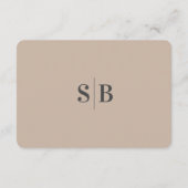 Eenvoudige, vaste kleurenweergave voor beige bruil informatiekaartje (Achterkant)