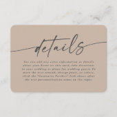 Eenvoudige, vaste kleurenweergave voor beige bruil informatiekaartje (Voorkant)