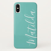 Eenvoudige, vaste, persoonlijke naam Case-Mate iPhone case (Achterkant)