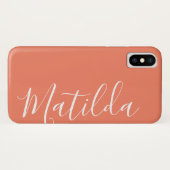 Eenvoudige, vaste, persoonlijke naam Case-Mate iPhone case (Achterkant (horizontaal))