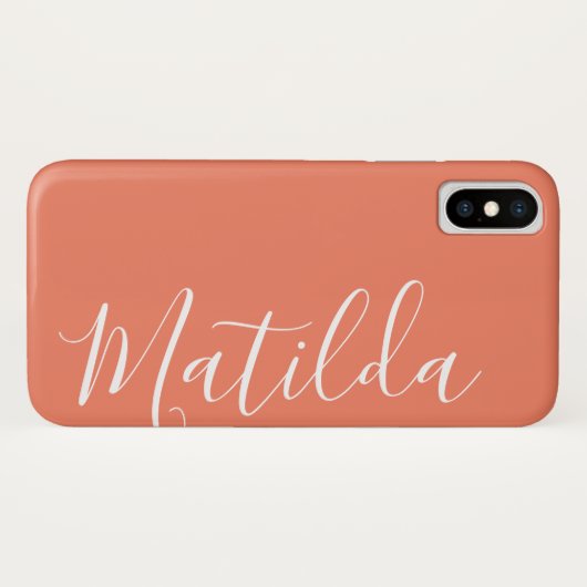 Eenvoudige, vaste, persoonlijke naam Case-Mate iPhone case (Achterkant (horizontaal))