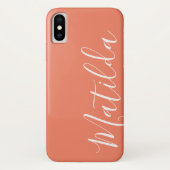 Eenvoudige, vaste, persoonlijke naam Case-Mate iPhone case (Achterkant)