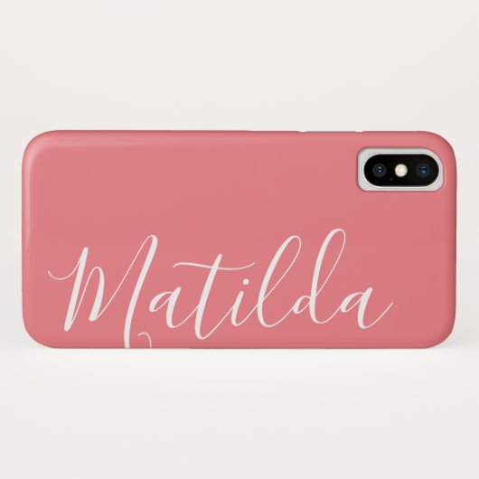 Eenvoudige, vaste, persoonlijke naam Case-Mate iPhone case (Achterkant (horizontaal))
