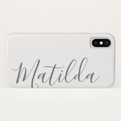 Eenvoudige, vaste, persoonlijke naam in kleur Case-Mate iPhone case (Achterkant (horizontaal))