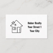 Eenvoudige vastgoedbelegger visitekaartje (Achterkant)