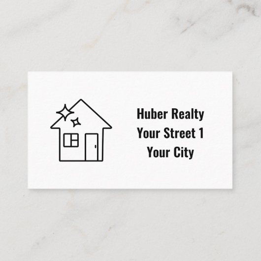 Eenvoudige vastgoedbelegger visitekaartje (Achterkant)