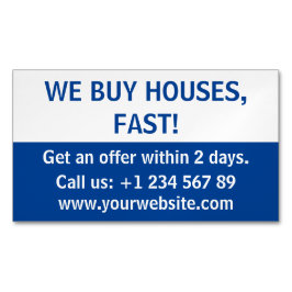 Eenvoudige vastgoedinvesteerder die we kopen volks magnetisch visitekaartje