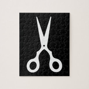 Eenvoudige vectorschaar (klik op uw eigen kleur) legpuzzel