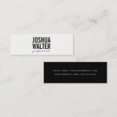 Eenvoudige veelvoudige tekst met strepen mini visitekaartje (Voorkant / Achterkant)