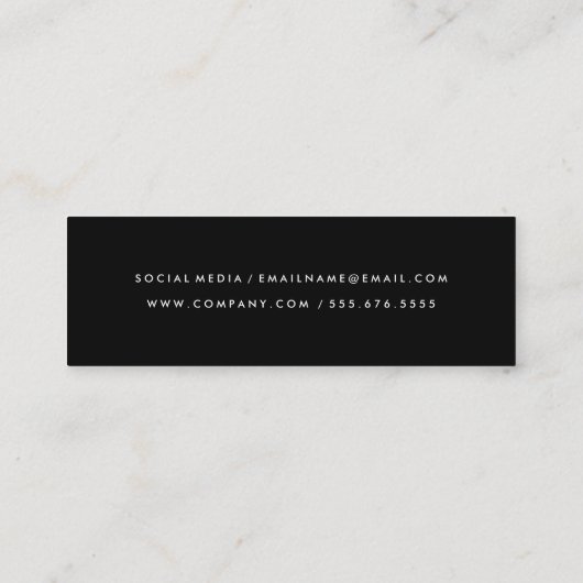 Eenvoudige veelvoudige tekst met strepen mini visitekaartje (Achterkant)