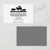 Eenvoudige veestapel en Boerderij Visitekaartjes (Voorkant / Achterkant)