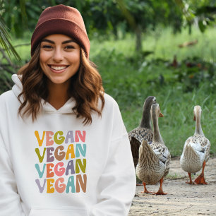 Eenvoudige Vegan, Trendy Flowers Retro Hoodie