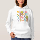 Eenvoudige Vegan, Trendy Flowers Retro Hoodie (Voorkant)