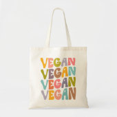Eenvoudige Vegan, Trendy Flowers Retro Tote Bag (Voorkant)