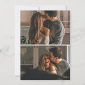 Eenvoudige Vellum Overlay Moderne Typografie 3 Fot Save The Date (Achterkant)