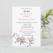 Eenvoudige ventilator, Magnolia Vrijgezellenfeest Kaart (Staand voorkant)