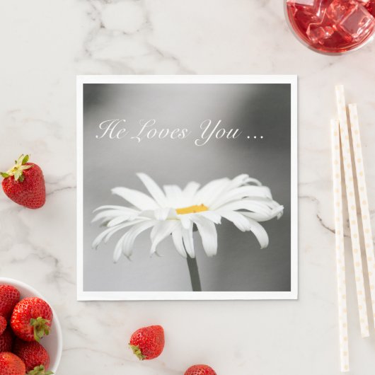 Eenvoudige ventilator van White Daisy Servet (Insitu)