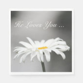 Eenvoudige ventilator van White Daisy Servet (Voorkant)