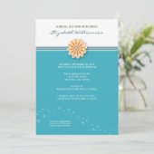 Eenvoudige ventilatordouche-uitnodiging (aqua) kaart (Staand voorkant)