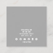 Eenvoudige ventilatorneutrale Kaarten voor oormerk Vierkante Visitekaartje (Achterkant)